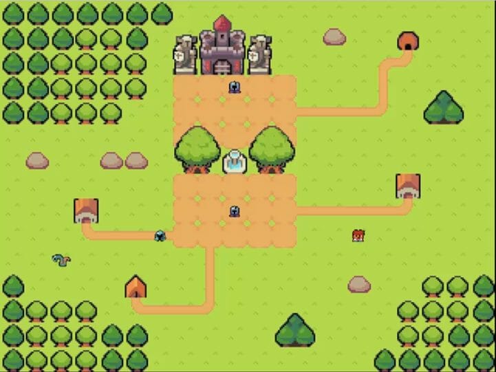 Turn-based RPG map screen made with Phaser