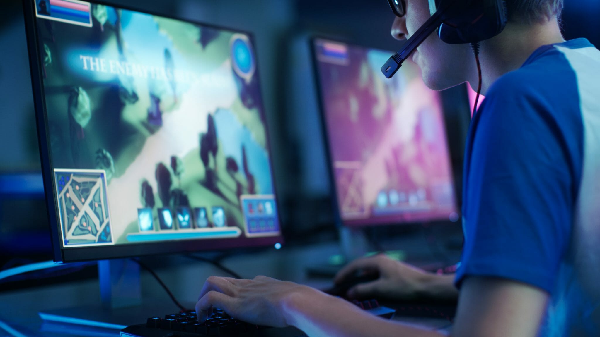 Unidentified person playing a game
