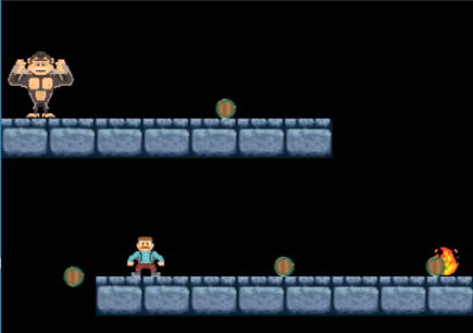 Screenshot of a mario styled platformer made with HTML5