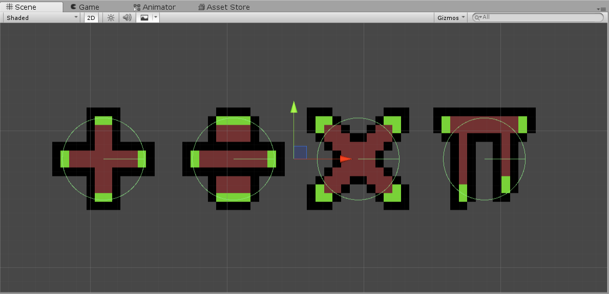Various obstacle sprites for Unity math game.