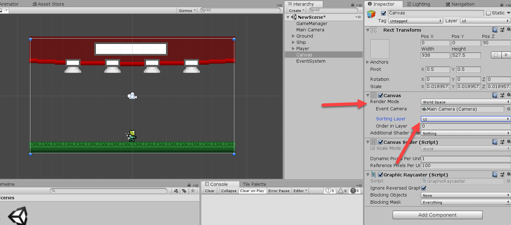 Unity UI Canvas object moved to UI Sorting Layer