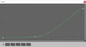 Height curve with a steep climb after 0.4