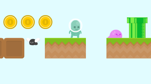 html5 mario style game with coins quintus