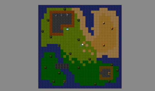 2D Map made with Tiled