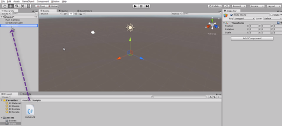 Unity script being dragged onto object in Hierarchy