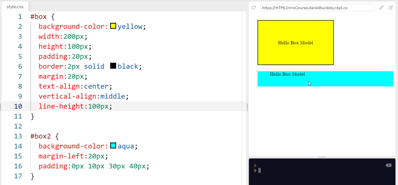 CSS coding with demonstration
