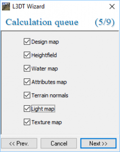 L3DT Wizard with Calculation queue settings open