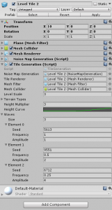 Level Tile 2 object in the Unity Inspector