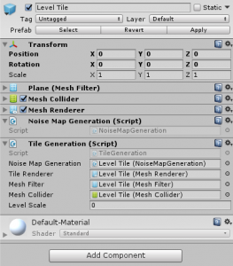 Level Tile in Unity Inspector with Tile Generation script
