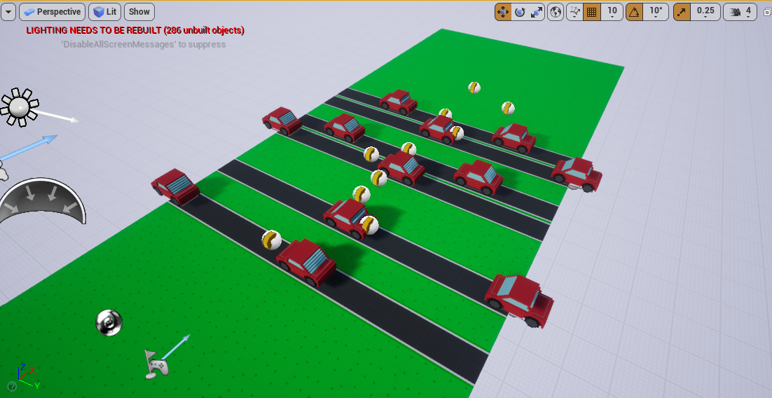 Various cars added to Unreal Engine arcade game