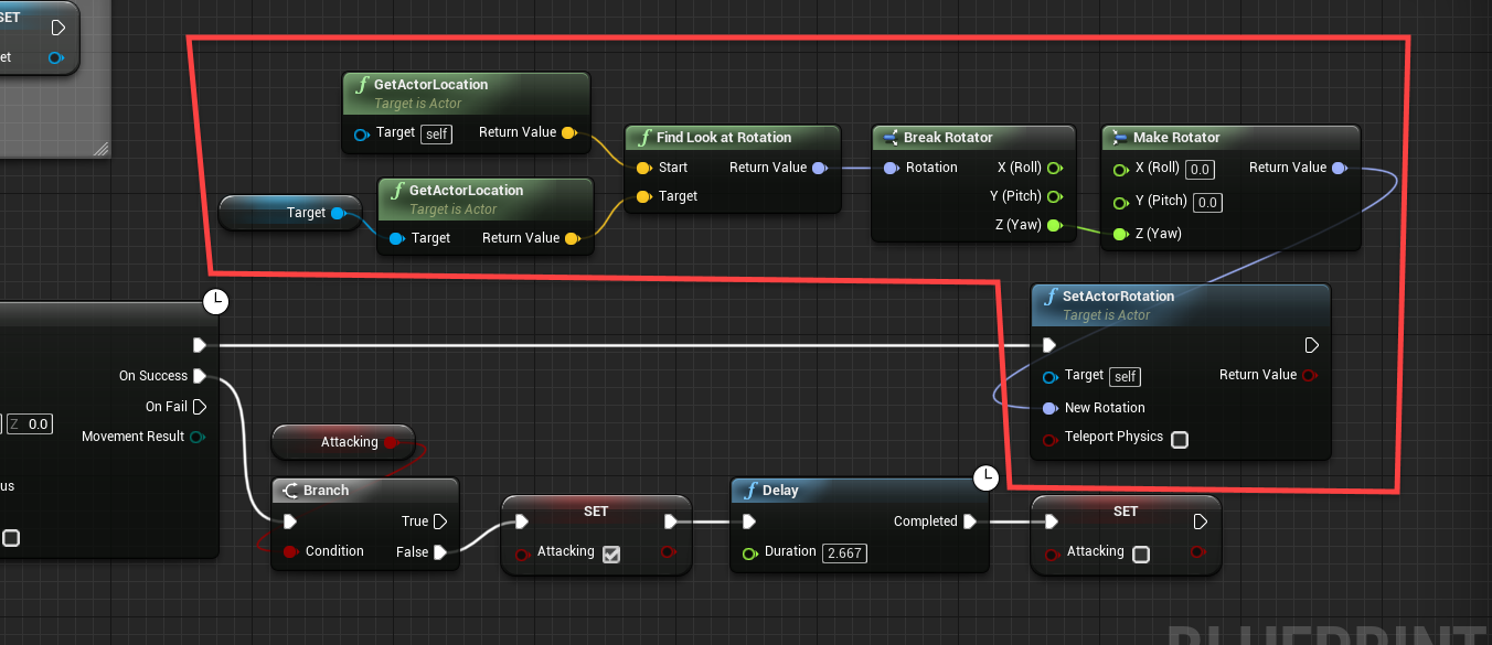 Edited logic for Camera rotation in Unreal Engine Event Graph