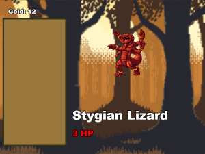Stygian Lizard enemy with newly added upgrade frame