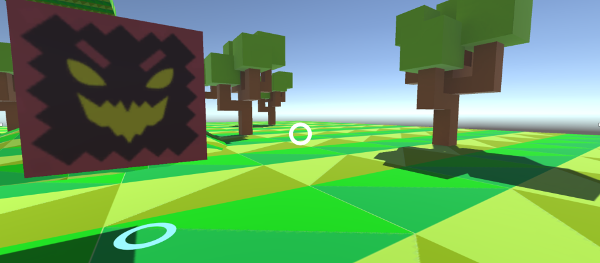 Screenshot of a VR game with teleportation style movement